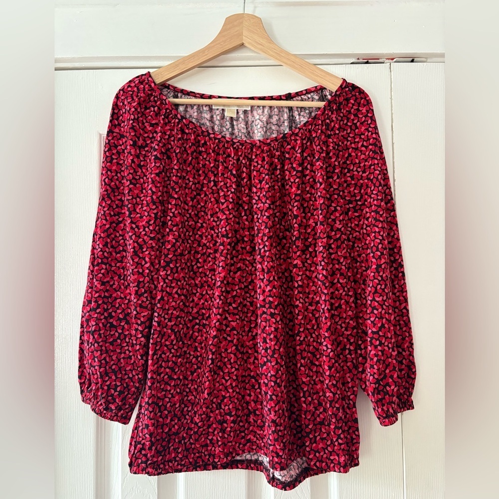 Michael Kors Heart Blouse Size Large New‎ Condition